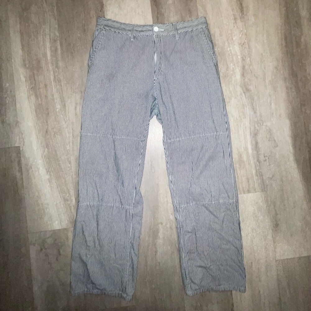 Ftp striped work pants black and white